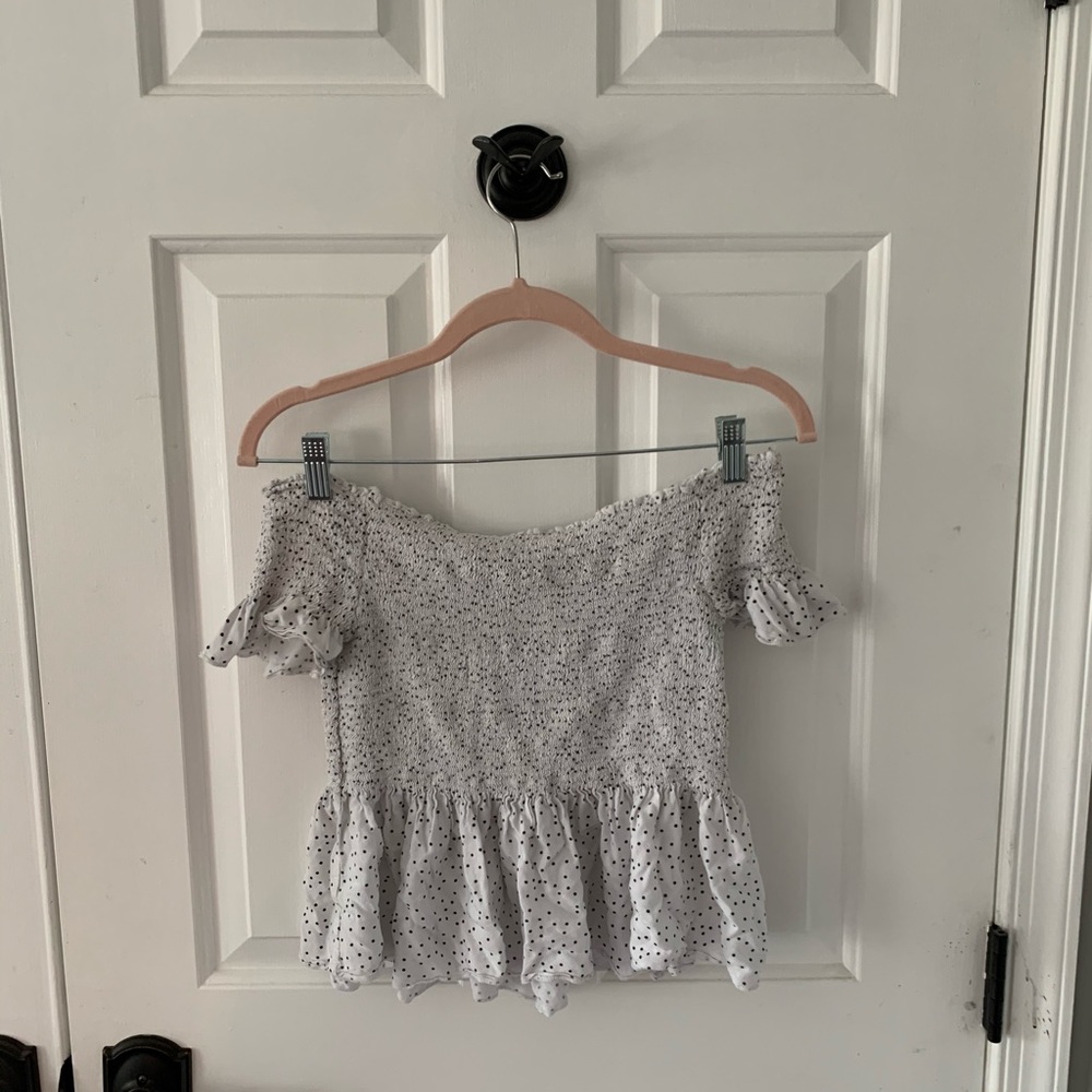 White Casual Off the Shoulder Top